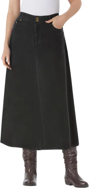 Woman Within Women's Plus Size Secret Solutions Tummy Smoothing Maxi Skirt