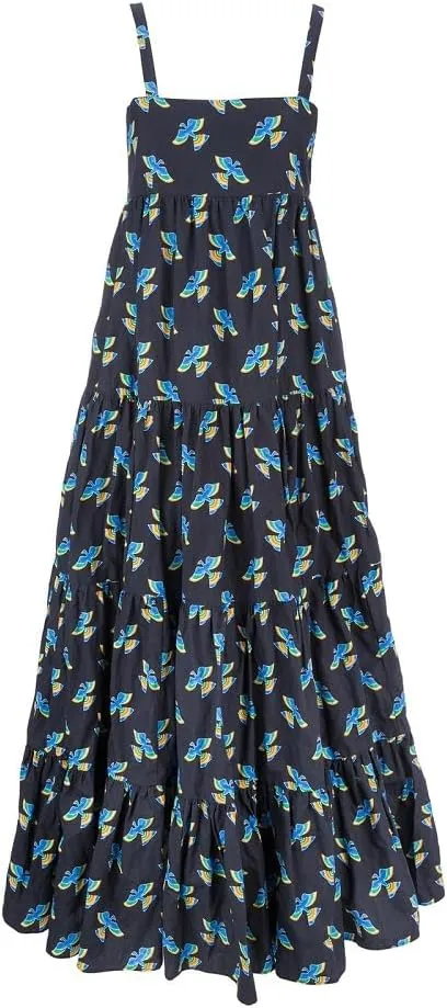Women Boho Maxi Cami Dress Graphic Spaghetti Strap Long Dress Floral Backless Flowy Sundress Summer Beach Dress