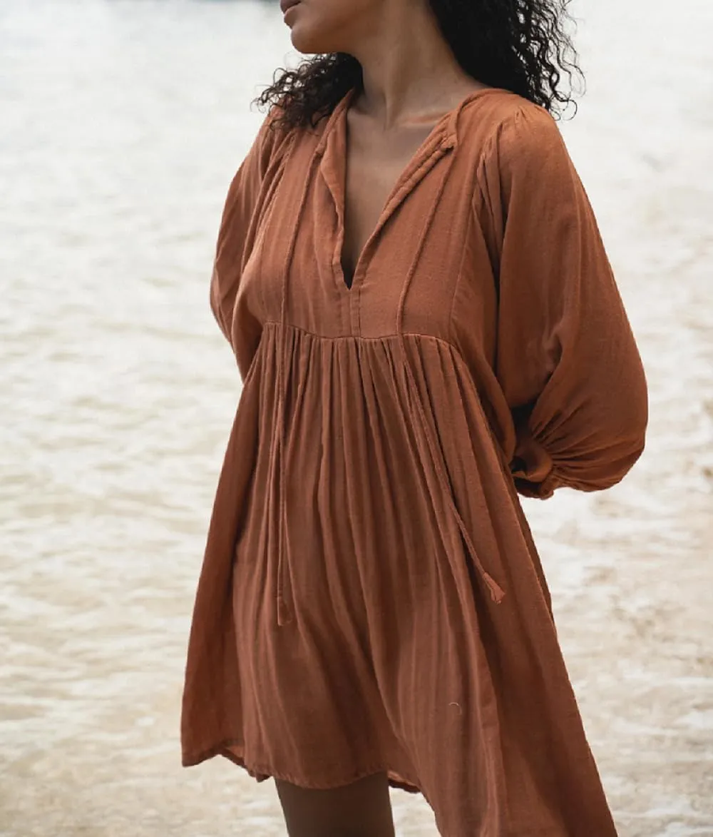 Women Boho Puff Sleeve Short Dress Floral Flowy Babydoll Dress V Neck Loose Fit A Line Dress Bohemian Mini Sundress