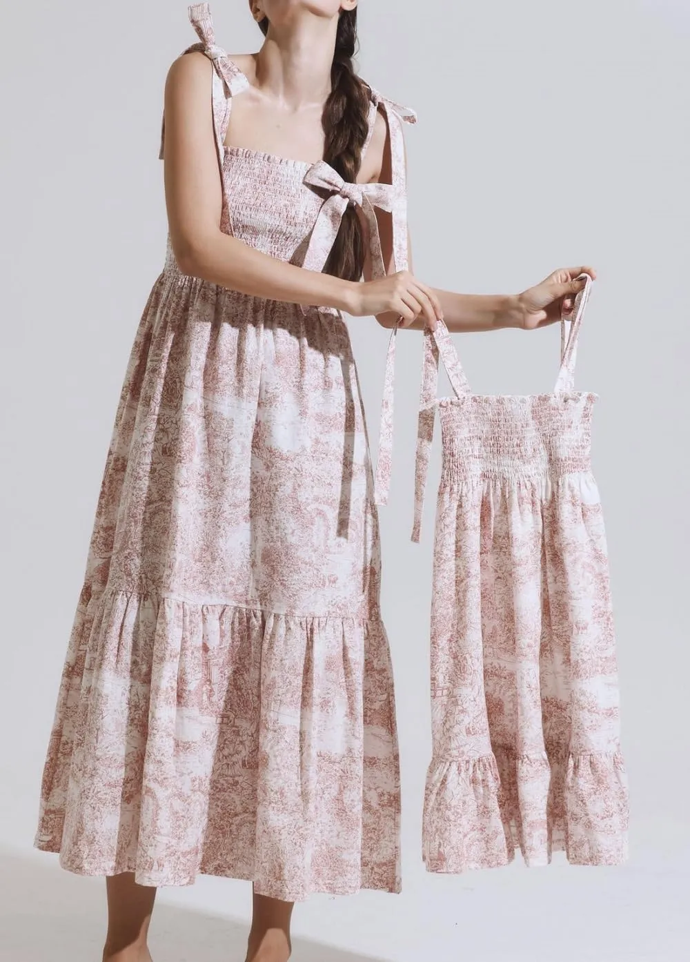 Women Floral Tie Shoulder Maxi Dress Boho Flowy Tiered Sundress Square Neck Sleeveless Long Dress Beach Dress