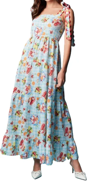 Women Y2K Tie Shoulder Maxi Dress Boho Floral Flowy Tiered Long Dress Ruffle Backless Sundress Summer Beach Dresses