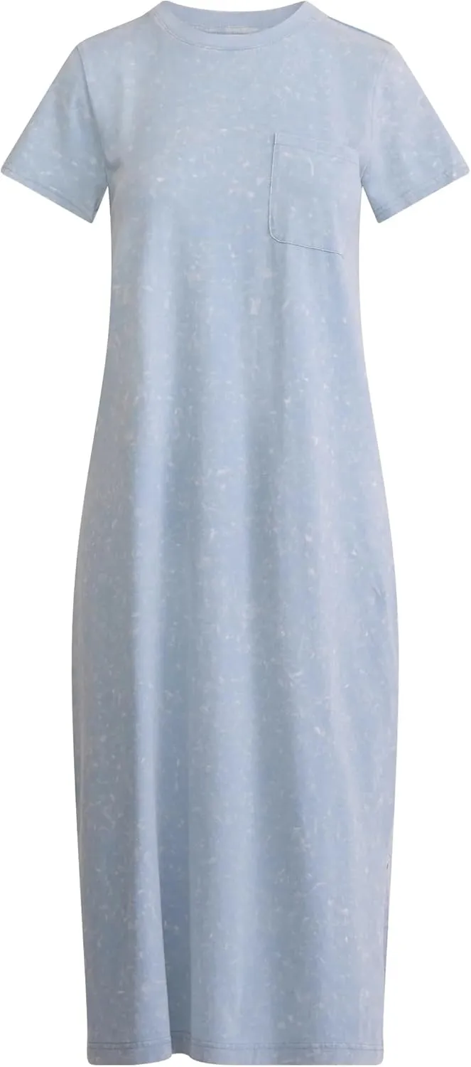 Women's and Women's Plus Cotton T-Shirt Dress with Short Sleeves midi Dresses for Women/Dresses for Women