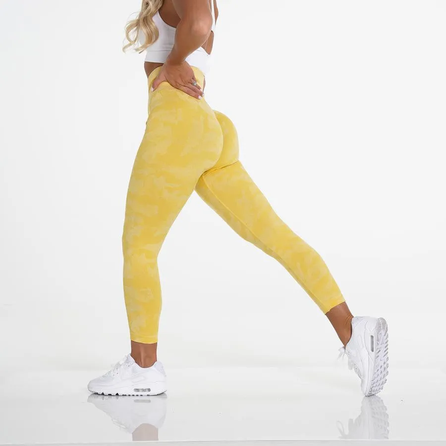 Women's High-Rise Tight Pants Print Stretchy Sports Yoga Fitness Pants