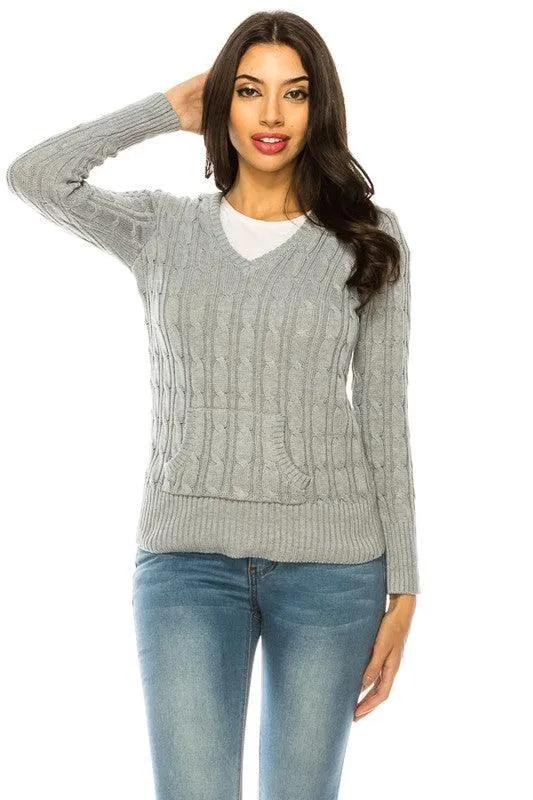 Womens Knit Hoodie Sweater