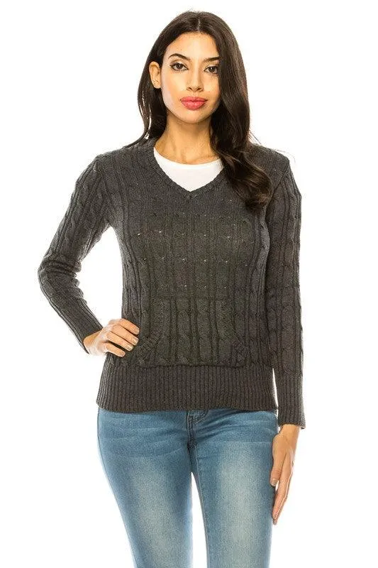 Womens Knit Hoodie Sweater