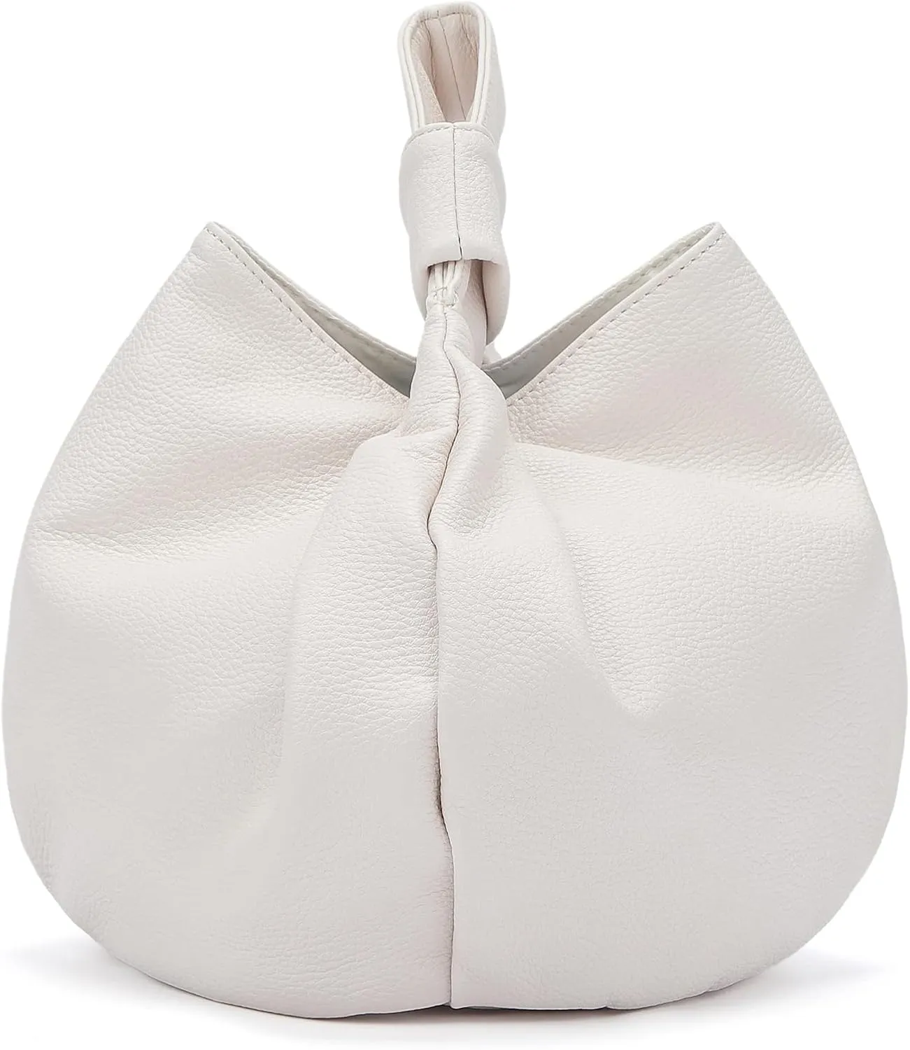 Women's Small Tote Bag for Women Soft Leather Top Handle Bag Wristlet Knot Pouch Purses and Handbags